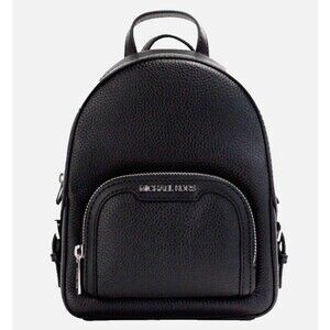 New Michael Kors Jaycee Extra-Small Pebbled Leather Convertible Backpack Black
